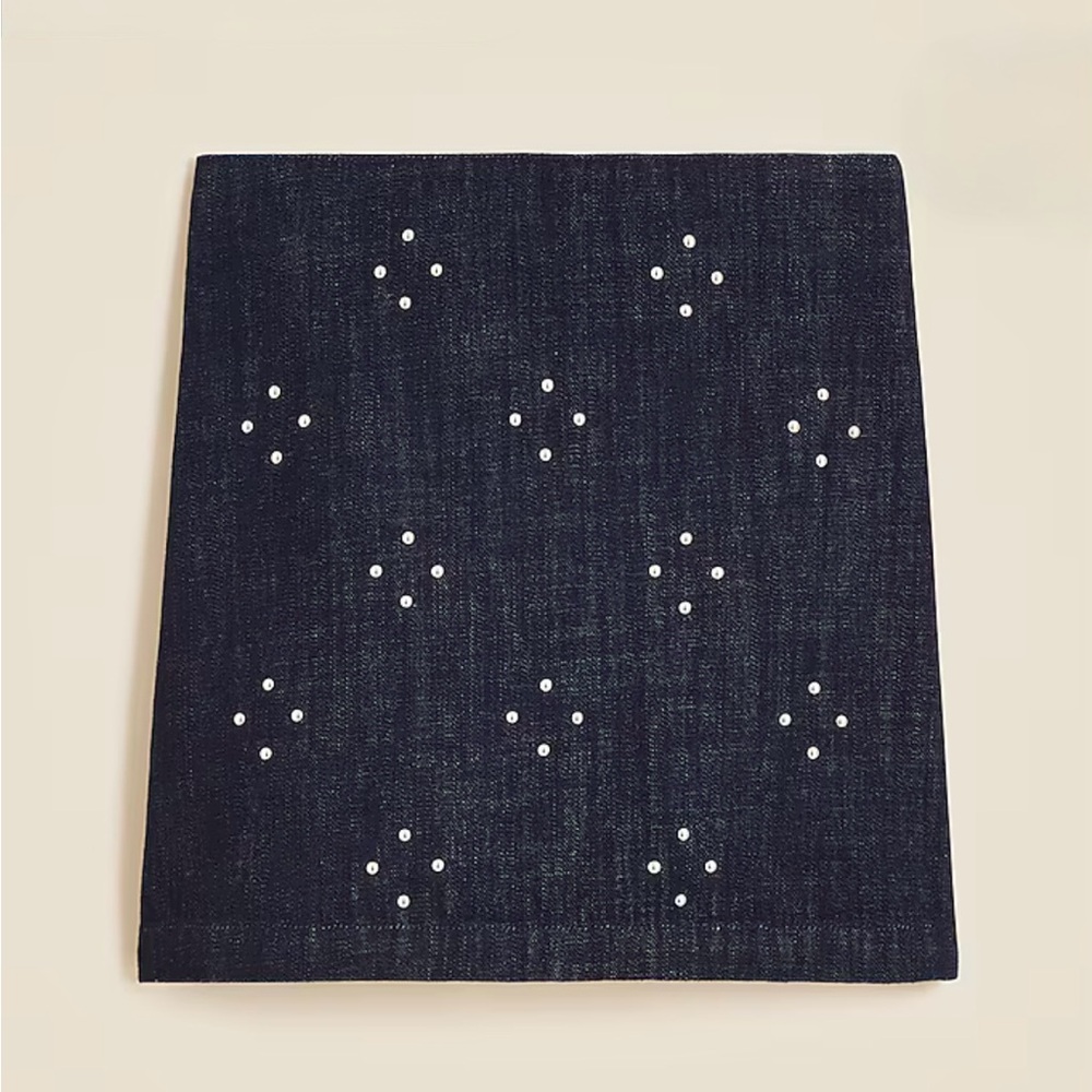 Mini Denim skirt with Stud Embellishments